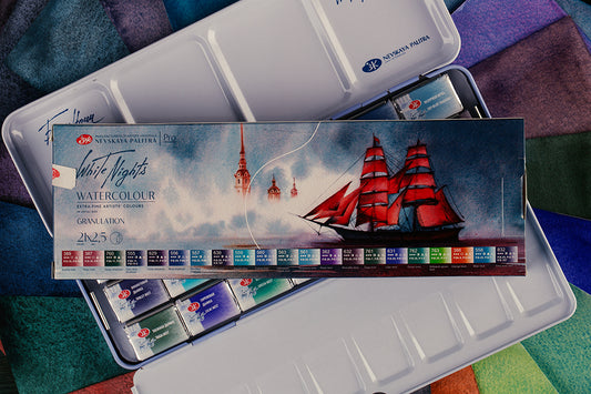 Acuarelas White Nights set de 21 pastillas Granulados