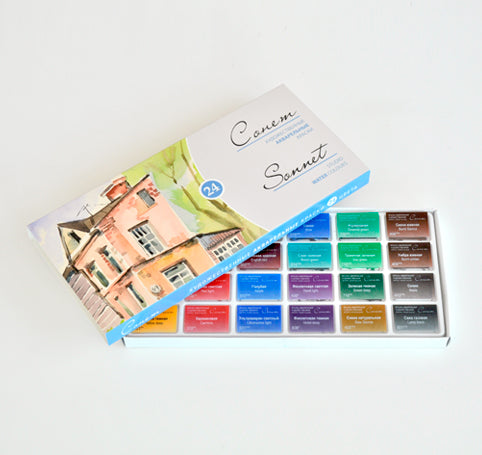 Acuarelas Sonnet set de 24 pastillas