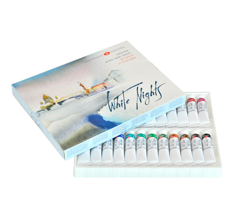 Acuarelas White Nights set de 24 tubos