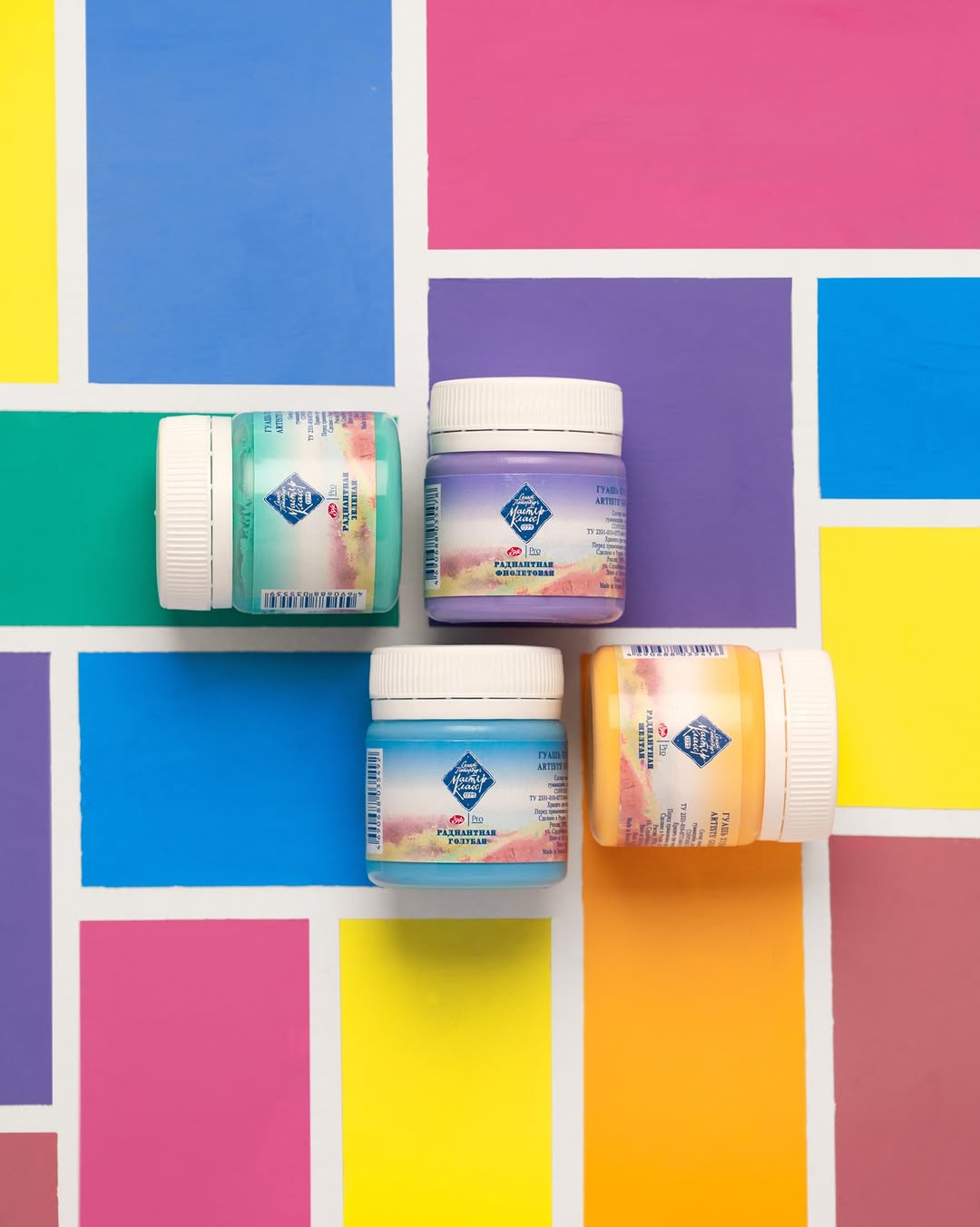 Gouache Pastel Master Class RADIANT set de 9 colores 20 ml